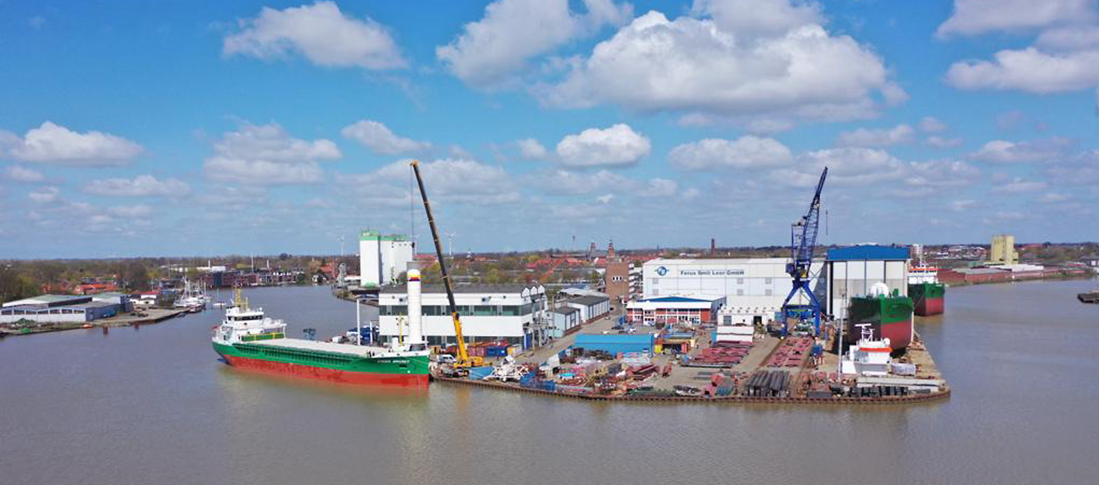 annika braren ship with rotor at harbour